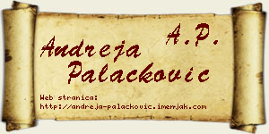 Andreja Palačković vizit kartica